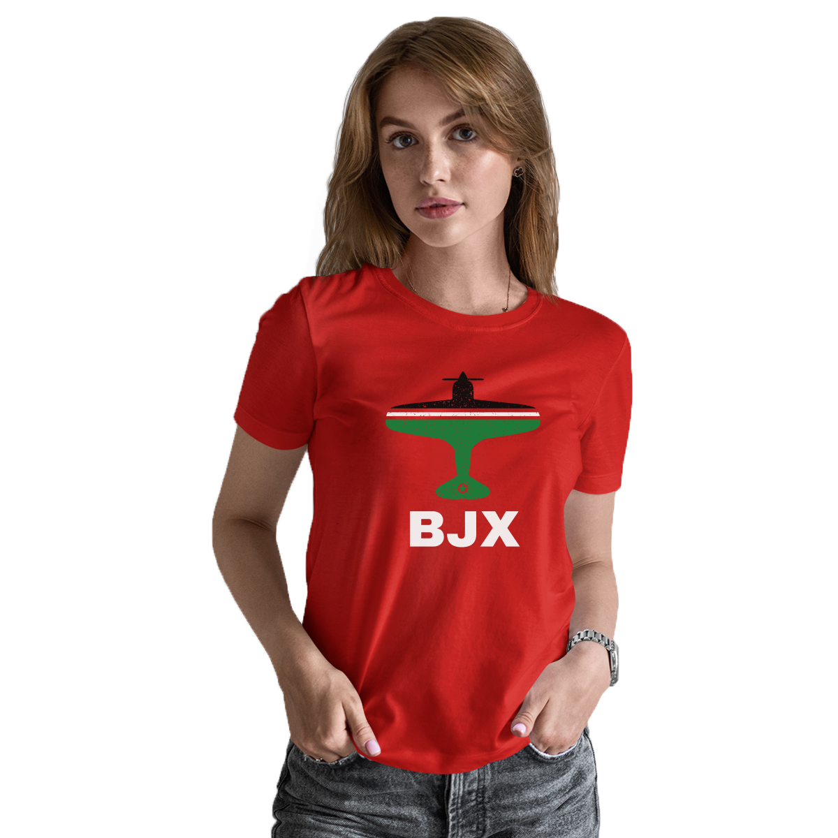 FLY Guanajuato BJX Airport Women's T-shirt | Red