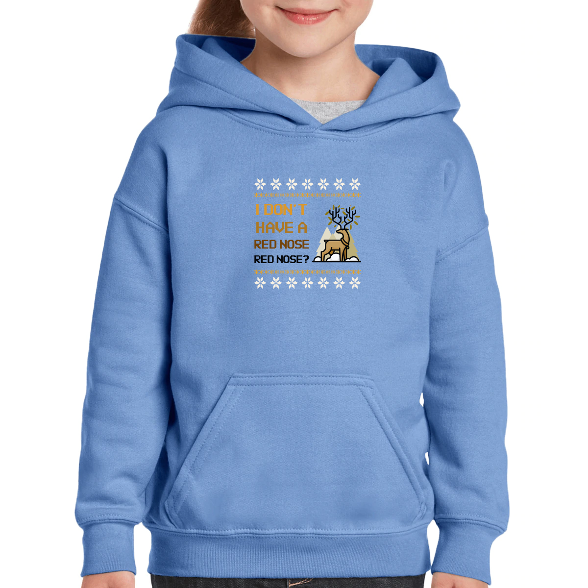 2021 Ugly Sweater Christmas Party Kids Hoodie | Blue