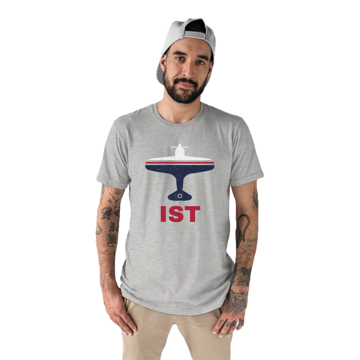 Fly Istanbul IST Airport Men's T-shirt | Gray