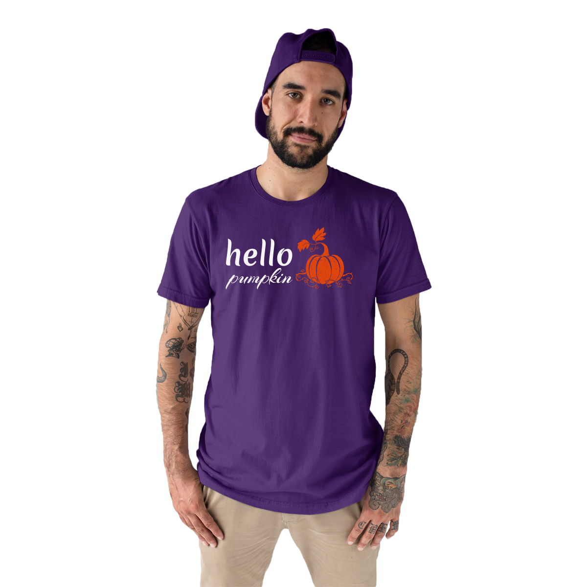 Hello Pumpkin Men's T-shirt | Purple