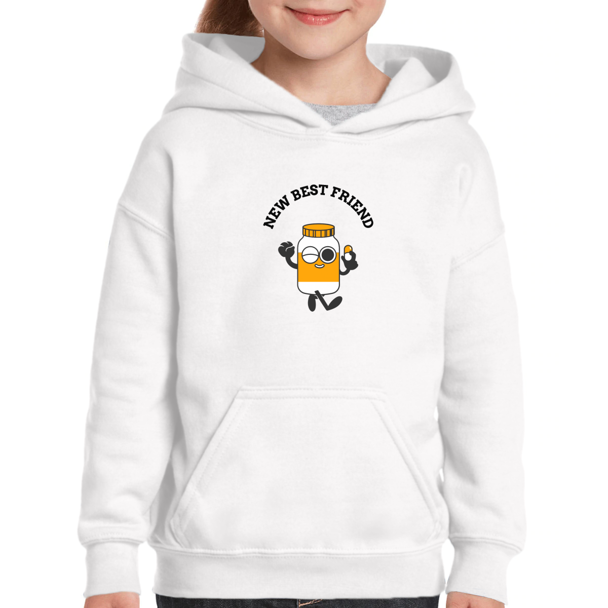 New Best Friend Kids Hoodie | White