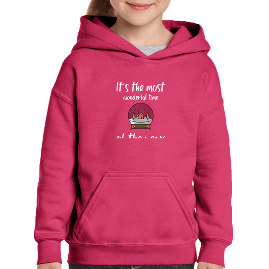 It is the Most Wonderful Time of the Year Kids Hoodie | Pink