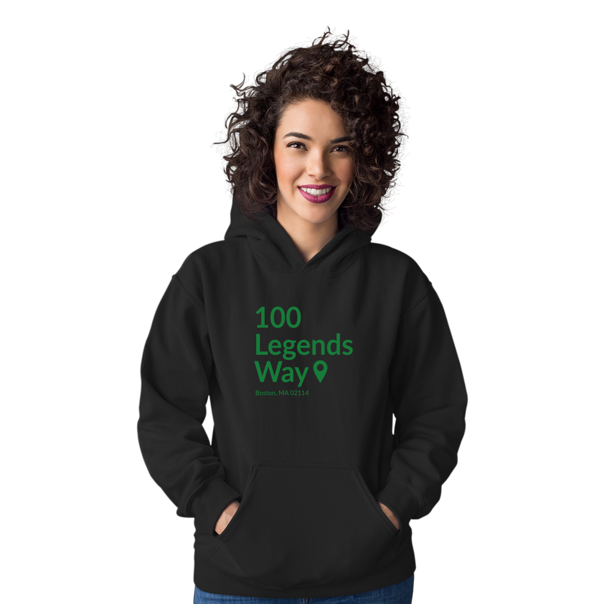 Boston Basketball Stadium  Unisex Hoodie | Black