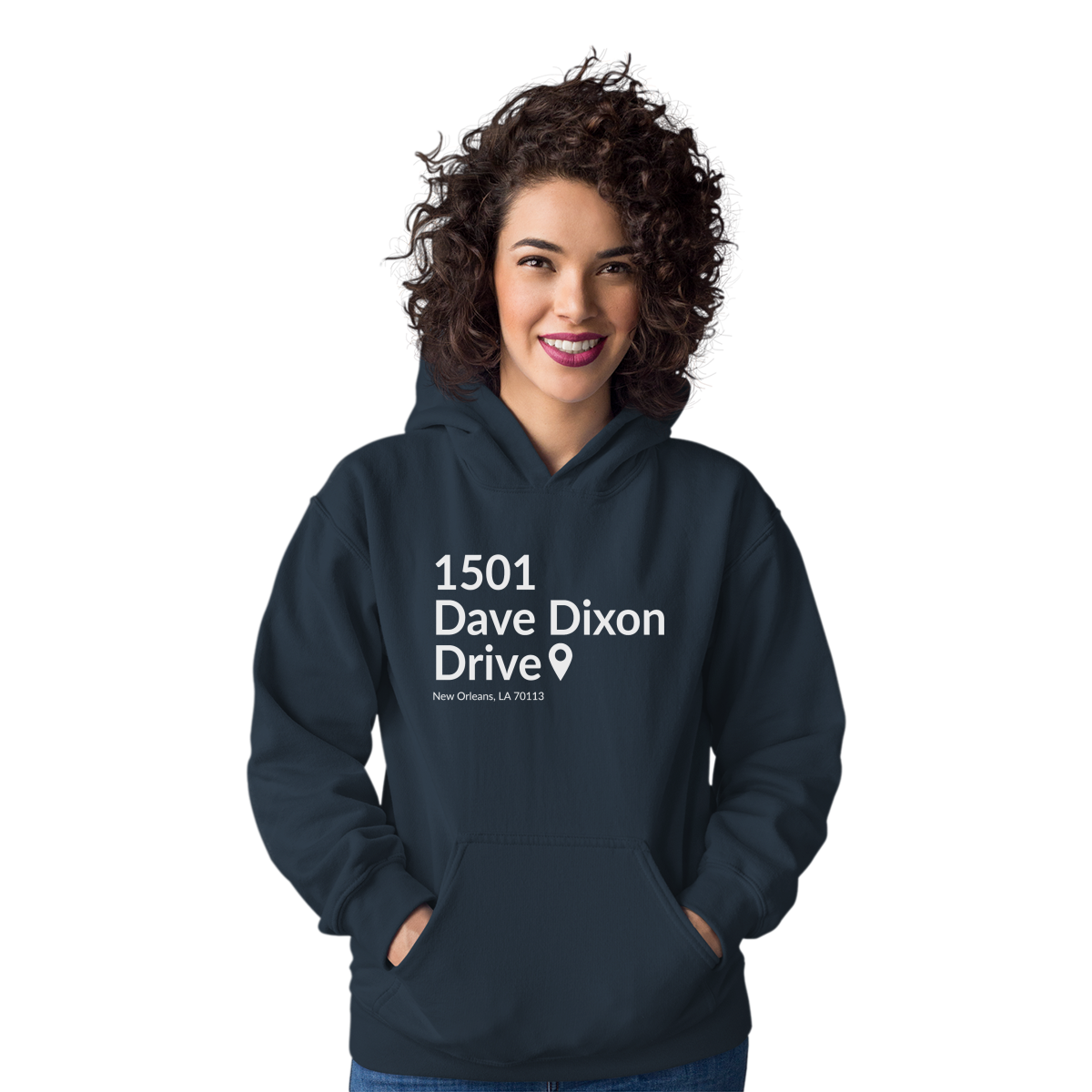 New Orleans Basketball Stadium Unisex Hoodie | Navy