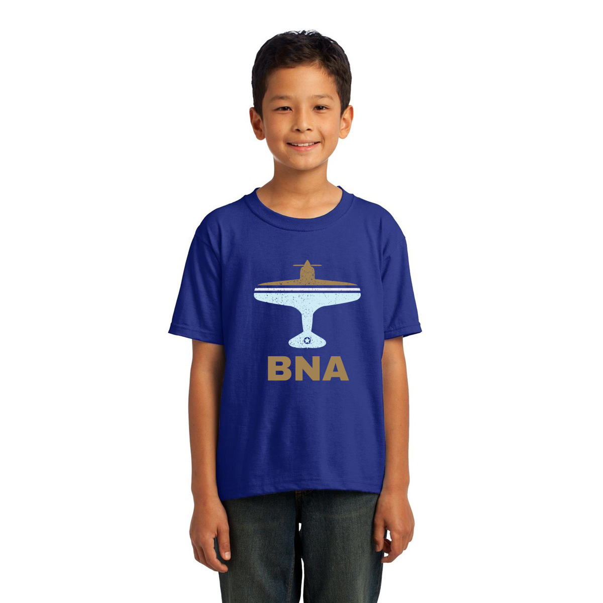 Fly Nashville BNA Airport Kids T-shirt | Blue