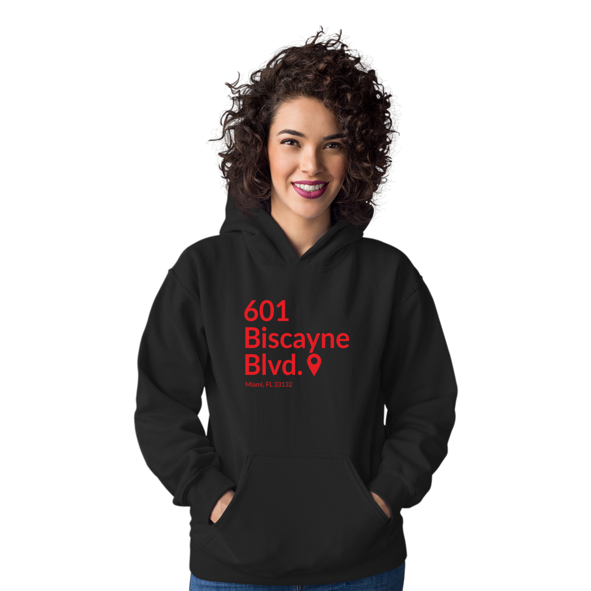 Miami Basketball Stadium  Unisex Hoodie | Black