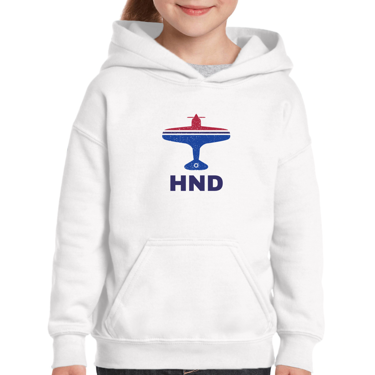 Fly Tokyo HND Airport  Kids Hoodie | White