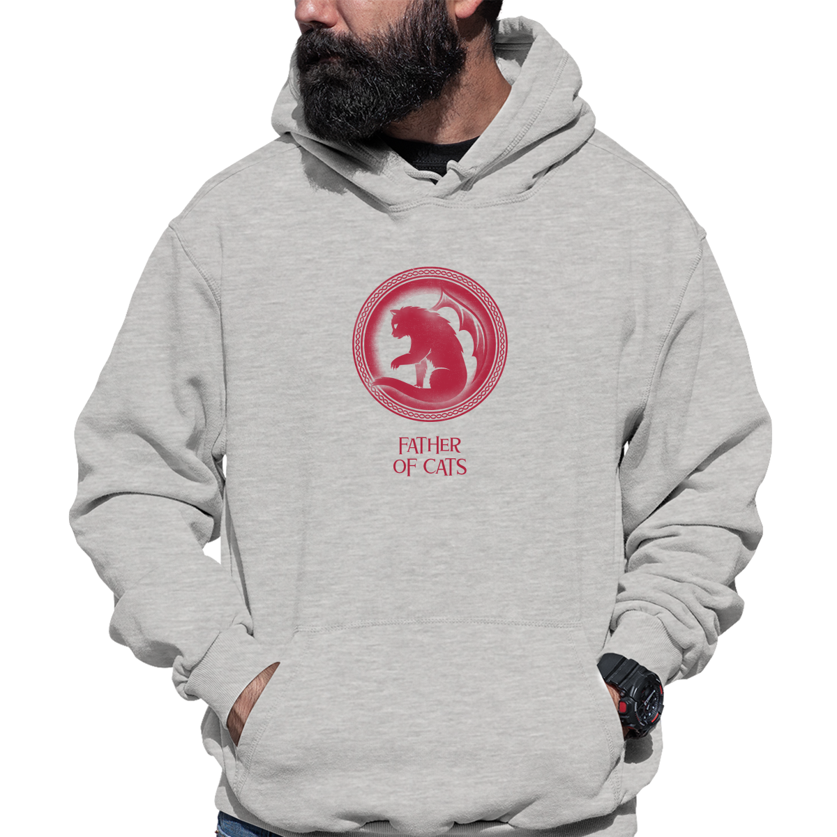 Father of Cats Unisex Hoodie | Gray