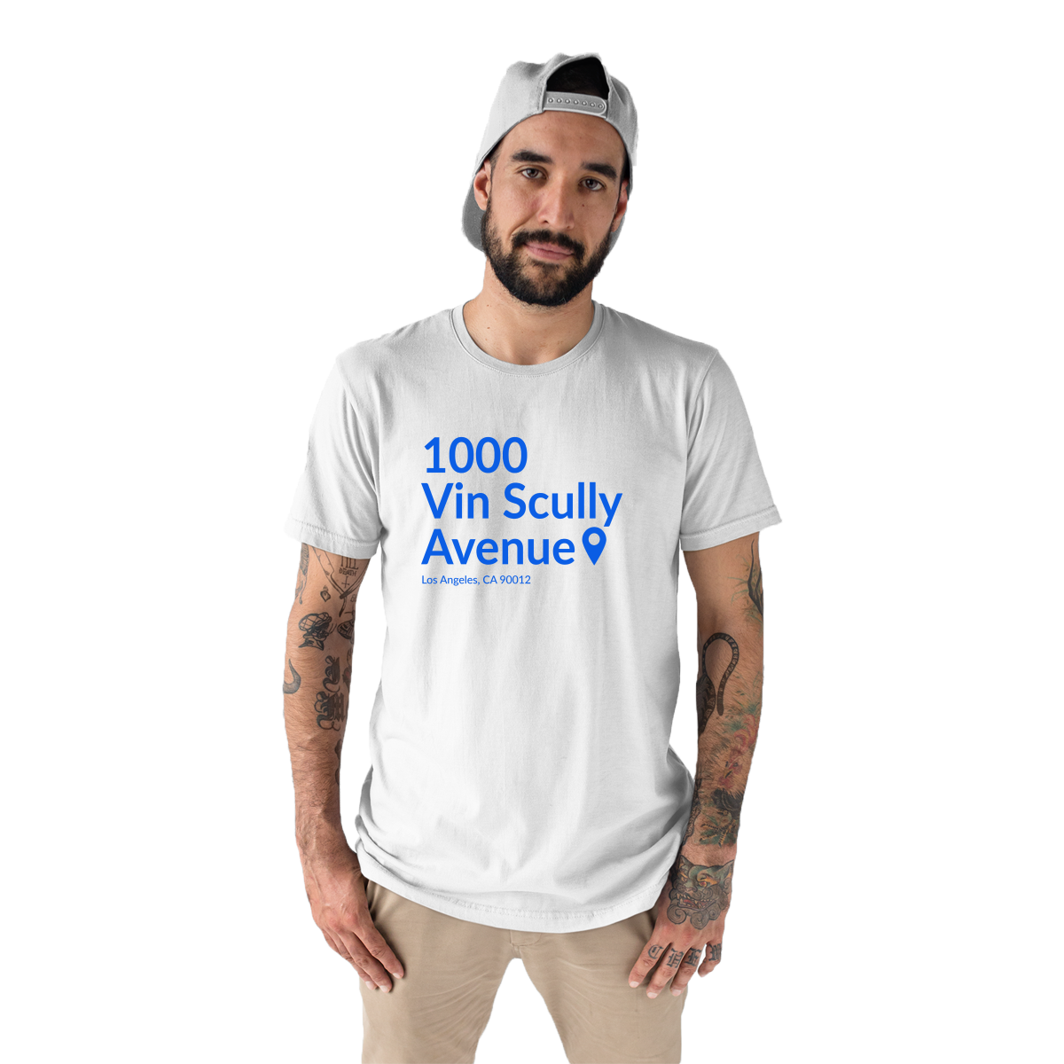 Los Angeles Baseball Stadium Men's T-shirt | White