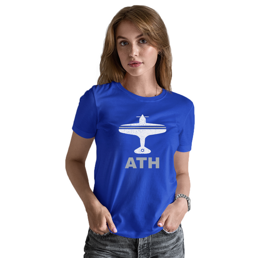 Fly Athens ATH Airport Women's T-shirt | Blue