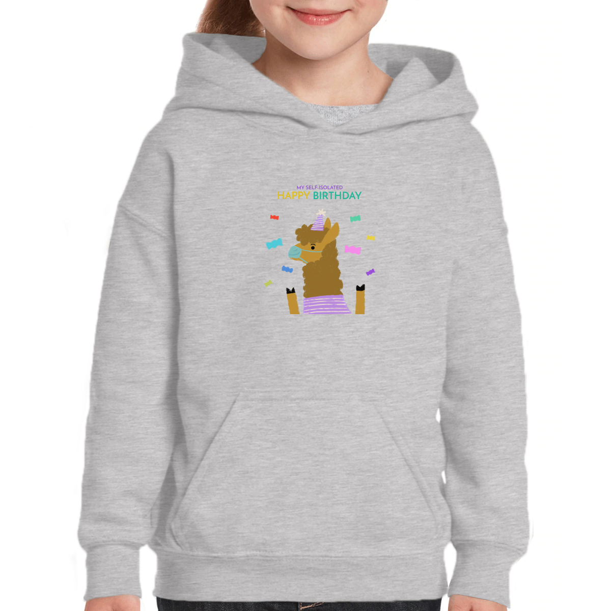 My Self Isolated Kids Hoodie | Gray
