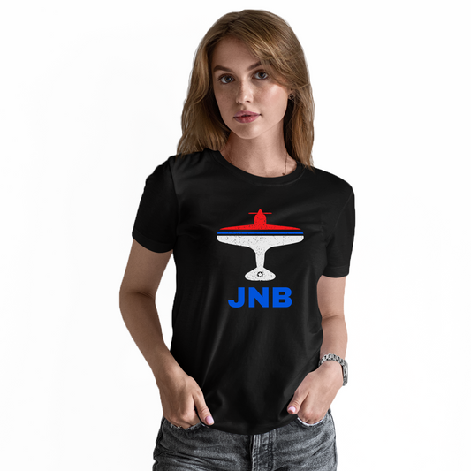 Fly Johannesburg JNB Airport Women's T-shirt | Black