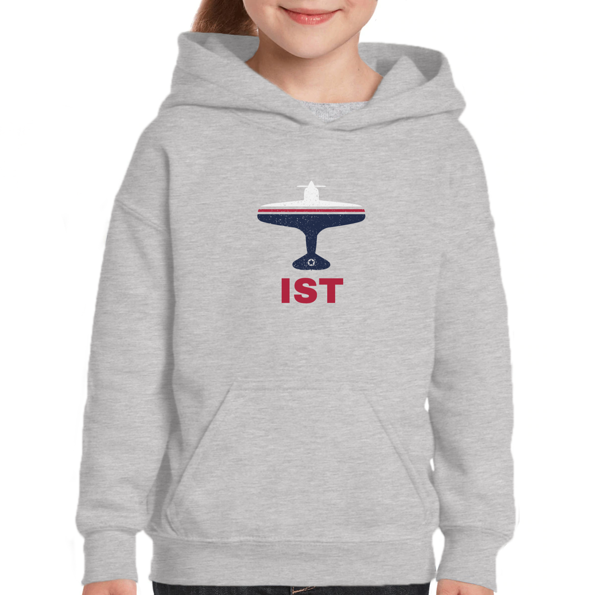 Fly Istanbul IST Airport Kids Hoodie | Gray