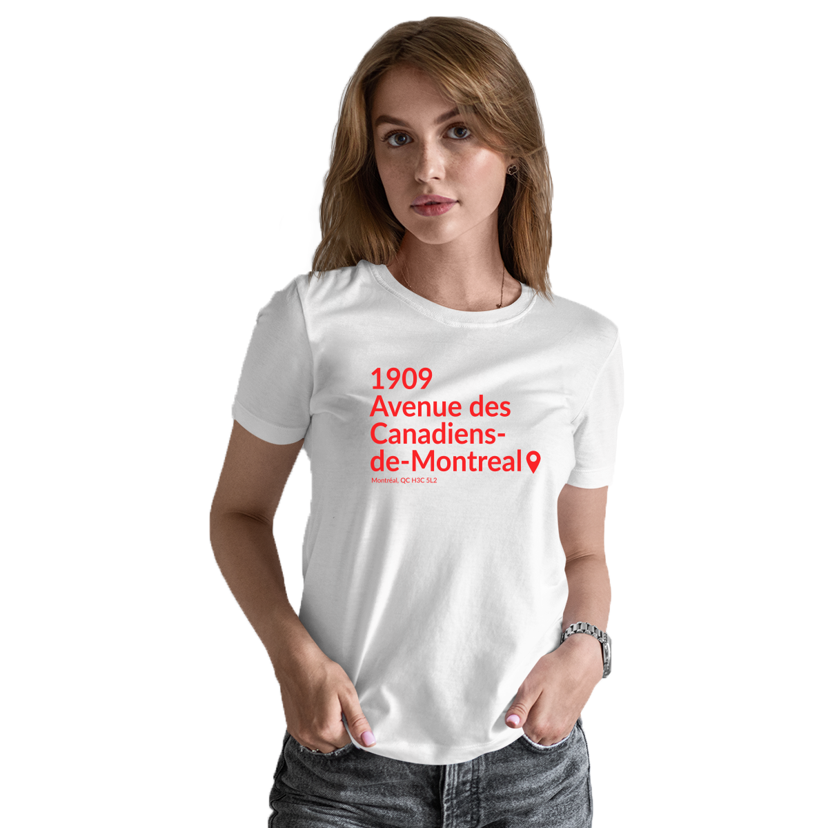 Montreal Hockey Stadium Women's T-shirt | White