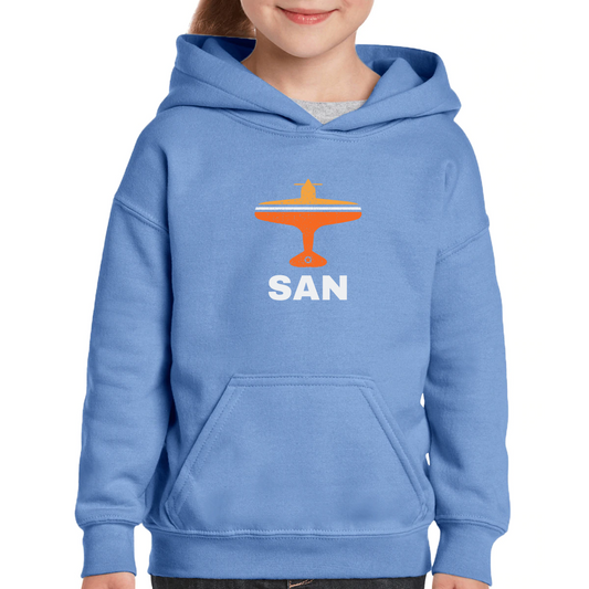 Fly San Diego SAN Airport Kids Hoodie | Blue