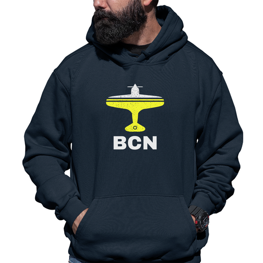 Fly Barcelona BCN Airport Unisex Hoodie | Navy