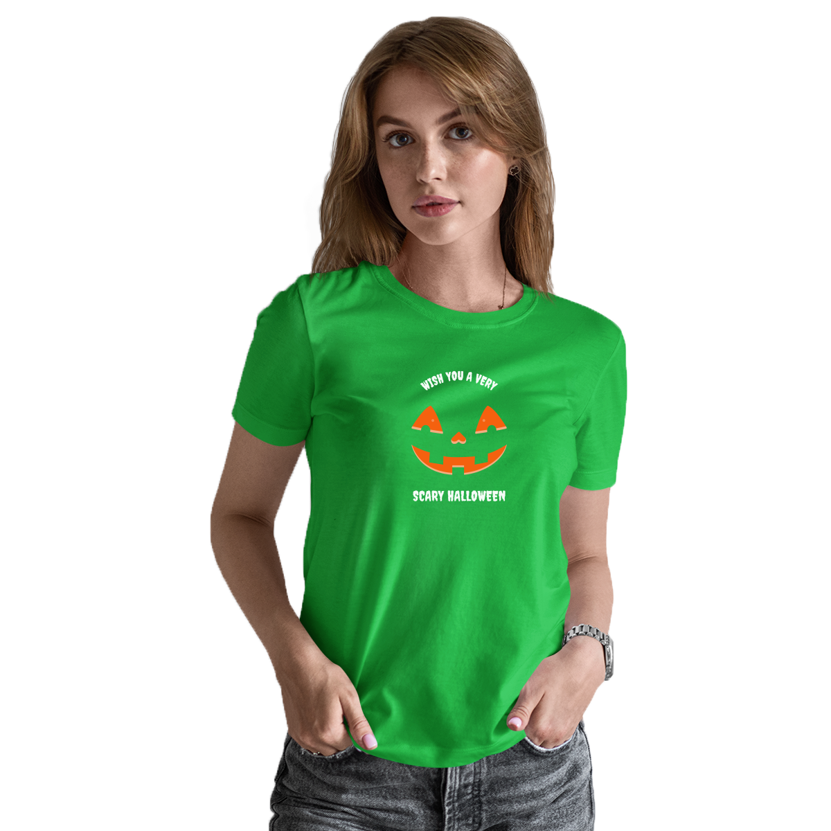 Wish You a Very Scary Halloween Women's T-shirt | Green