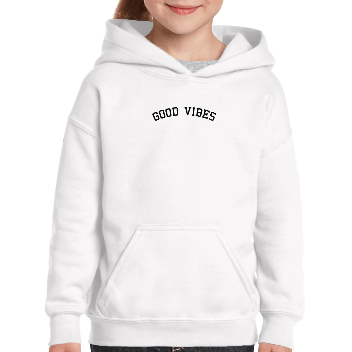 Good vibes 2025 white hoodie