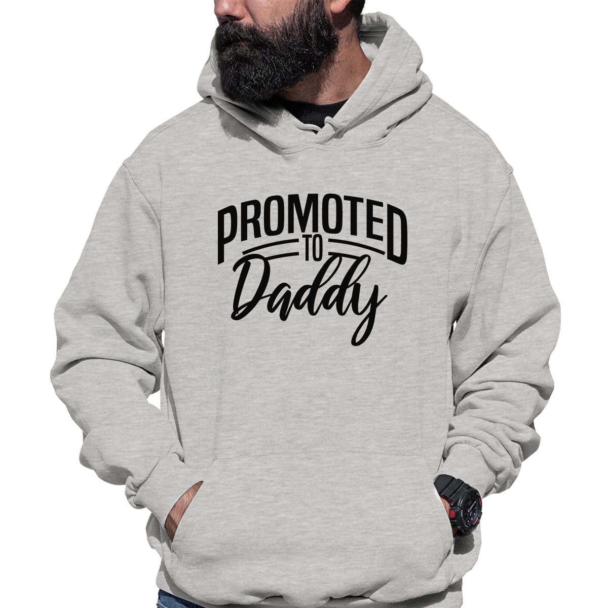 Promoted to daddy Unisex Hoodie | Gray