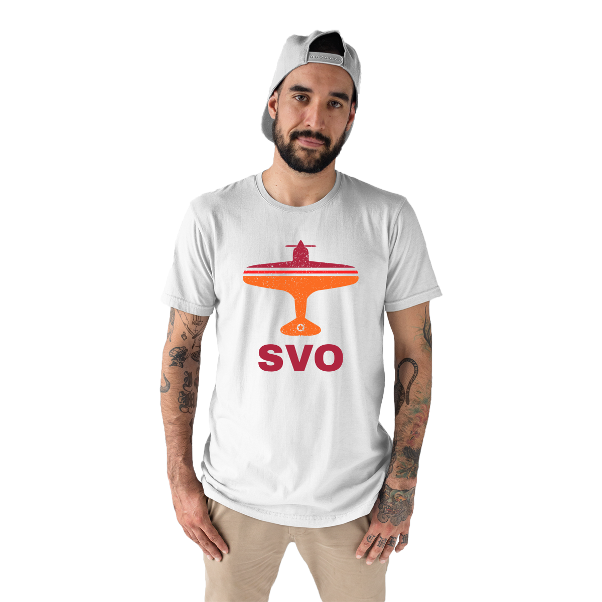 Fly Moscow SVO Airport Men's T-shirt | White