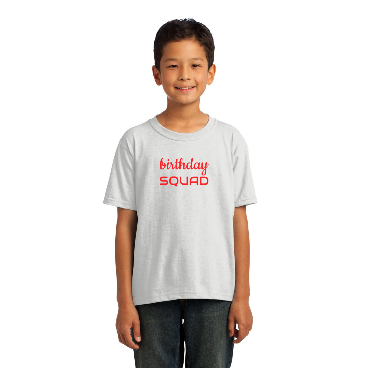 Birthday SQUAD Kids T-shirt | White