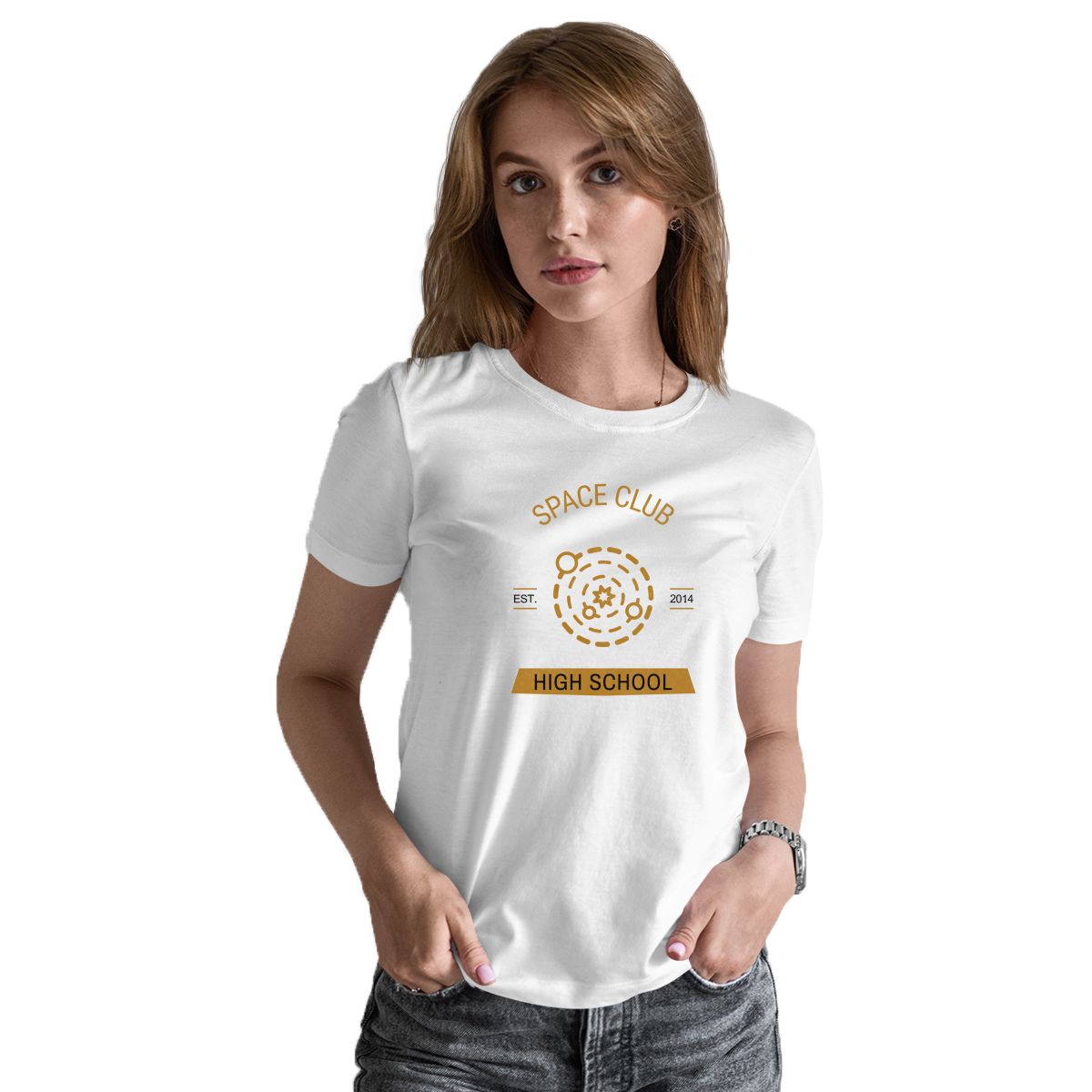 Space Club High School Women's T-shirt | White