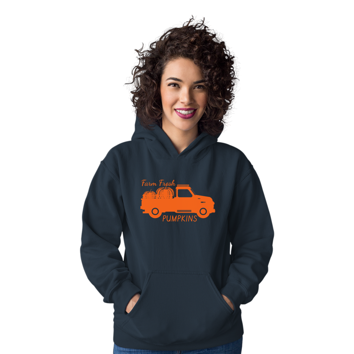 Farm Fresh Pumpkins Unisex Hoodie | Navy