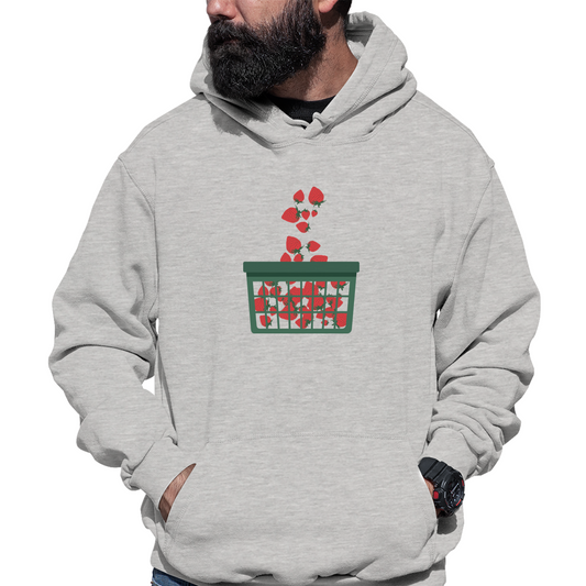 Strawberry  Unisex Hoodie | Gray