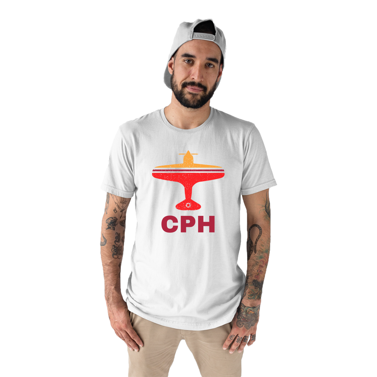 Fly Copenhagen CPH Airport Men's T-shirt | White