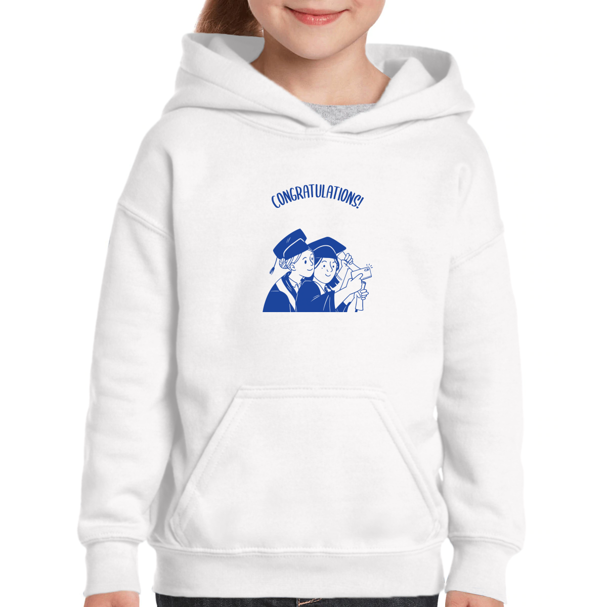 Happy Graduation Day Kids Hoodie | White