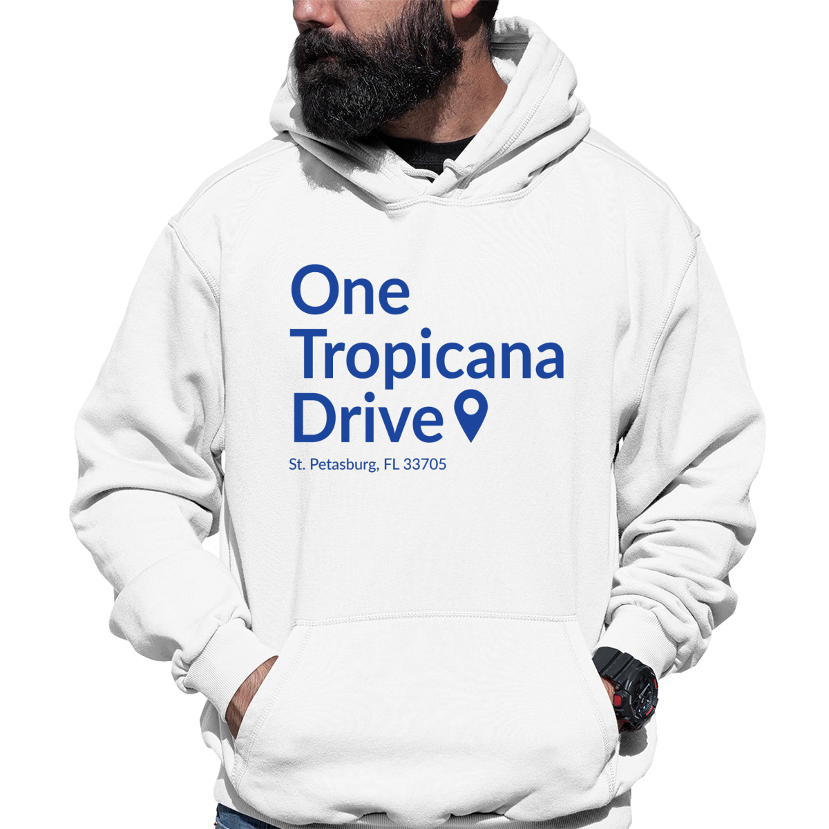Tampa Bay Baseball Stadium Unisex Hoodie | White