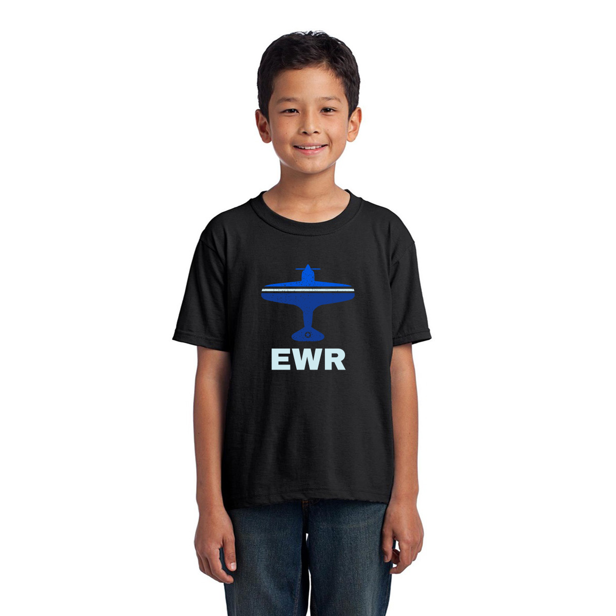 Fly Newark EWR Airport  Kids T-shirt | Black