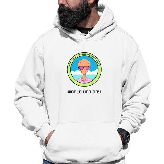 World UFO Day Unisex Hoodie | White