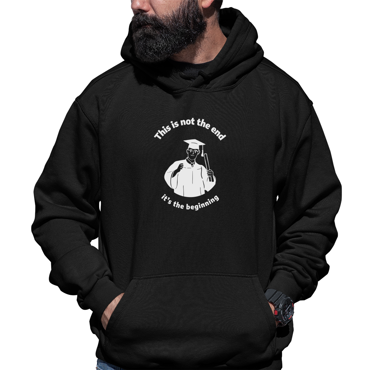 This Is Not The End It's The Beginning Unisex Hoodie | Black
