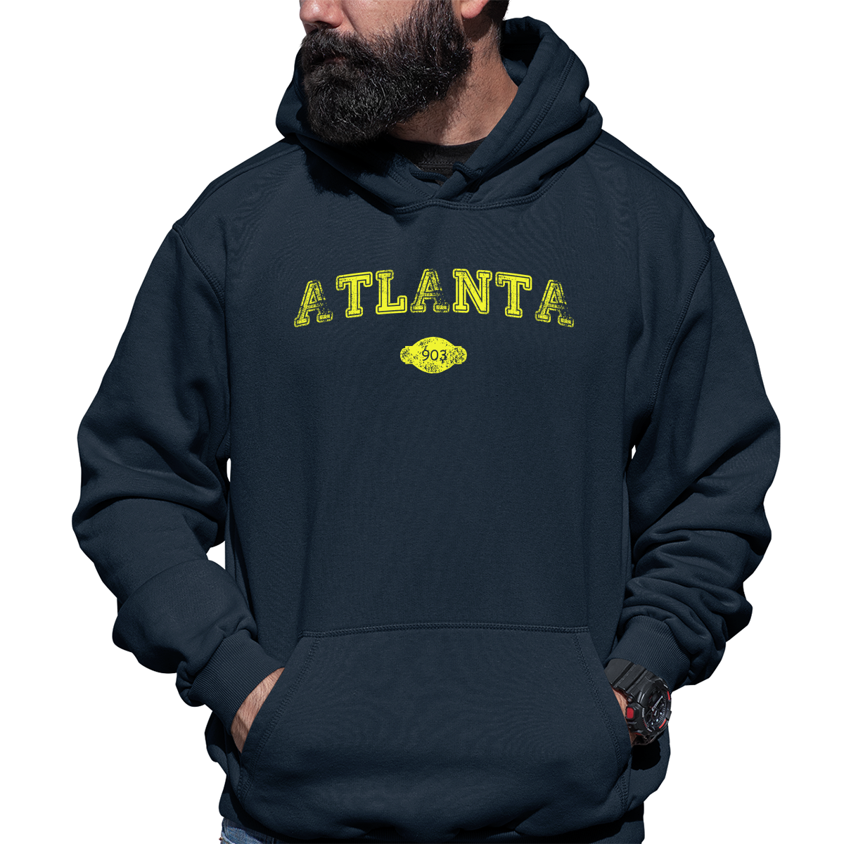 Atlanta 903 Represent Unisex Hoodie | Navy