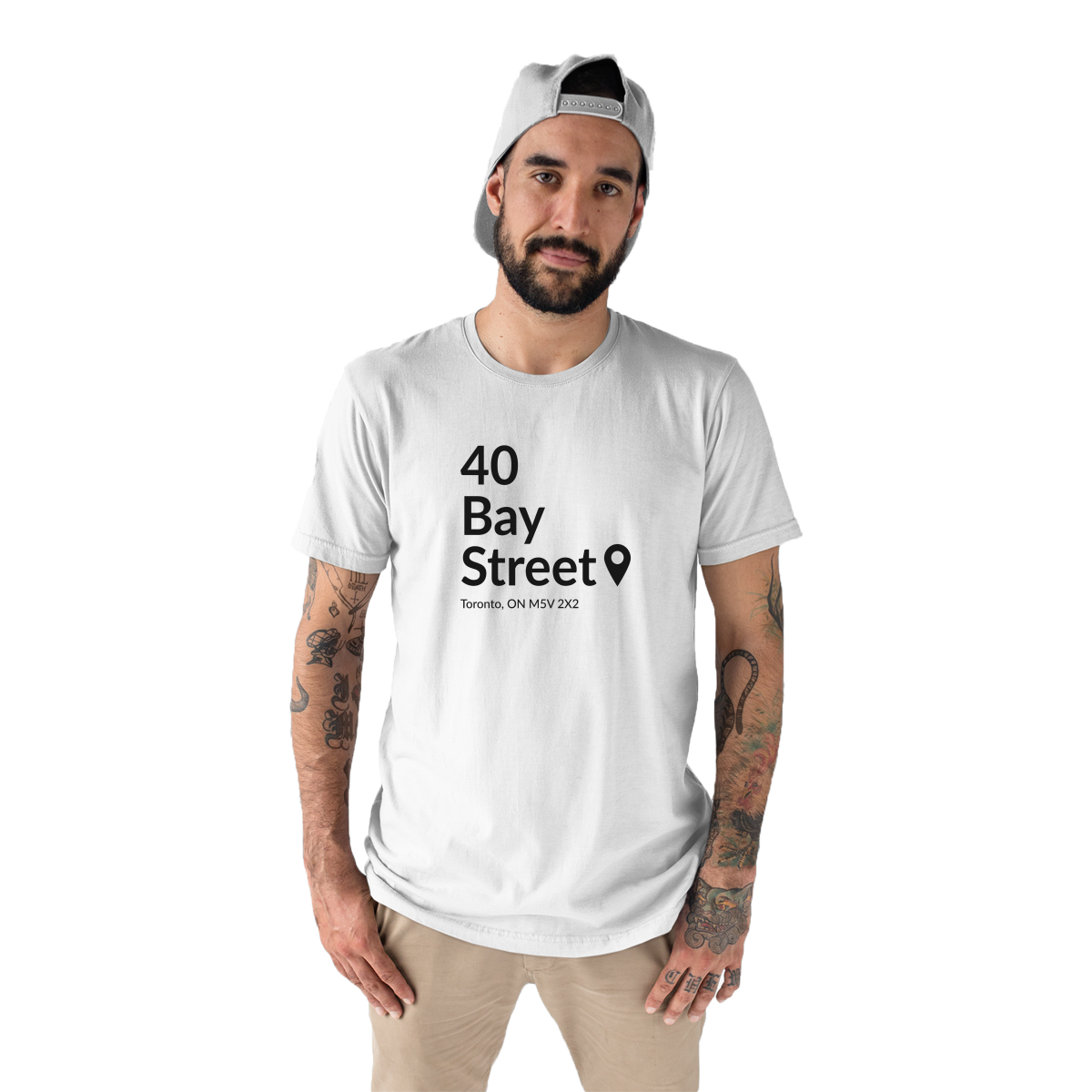 Toronto Basketball Stadium Men's T-shirt | White