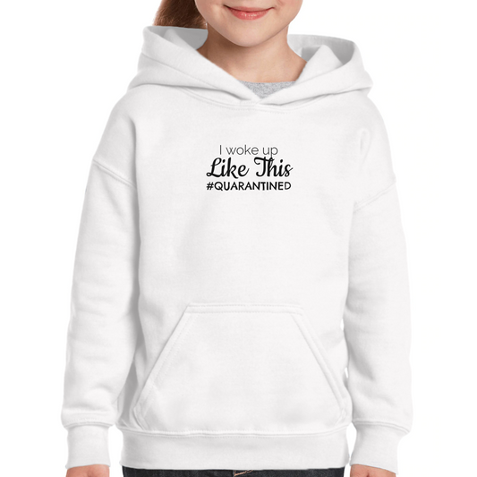 I WOKE UP Kids Hoodie | White