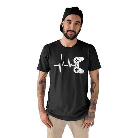 Gamer Heartbeat Men's T-shirt | Black