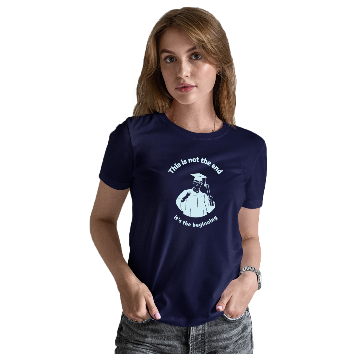 This Is Not The End It's The Beginning Women's T-shirt | Navy