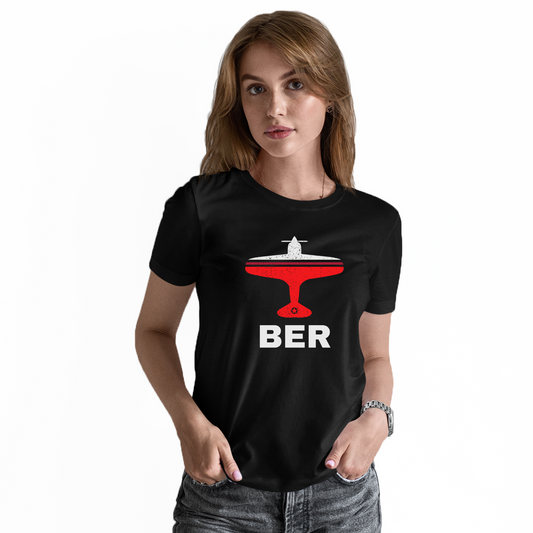 Fly Berlin BER Airport Women's T-shirt | Black