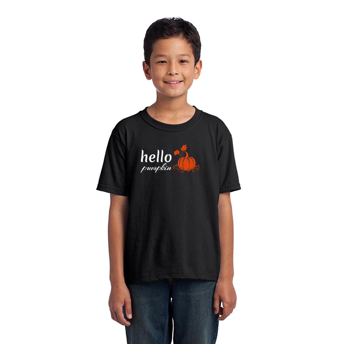 Hello Pumpkin Kids T-shirt | Black