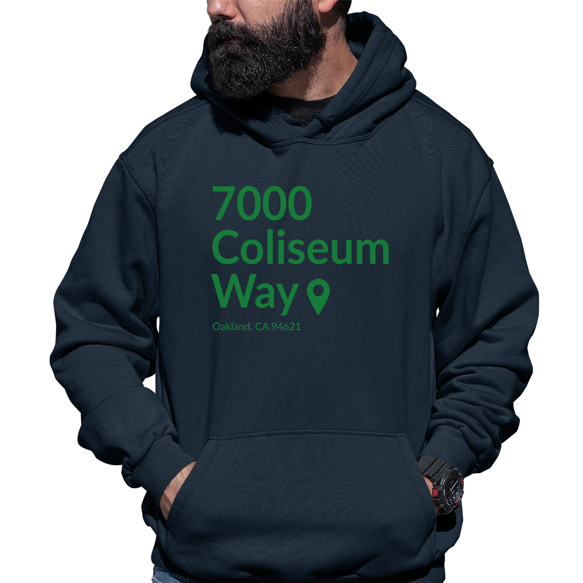 Oakland Baseball Stadium Unisex Hoodie | Navy