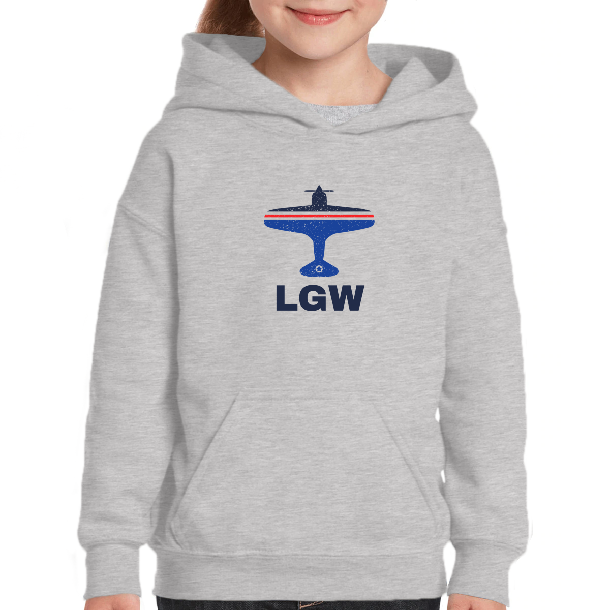 Fly London LGW Airport Kids Hoodie | Gray