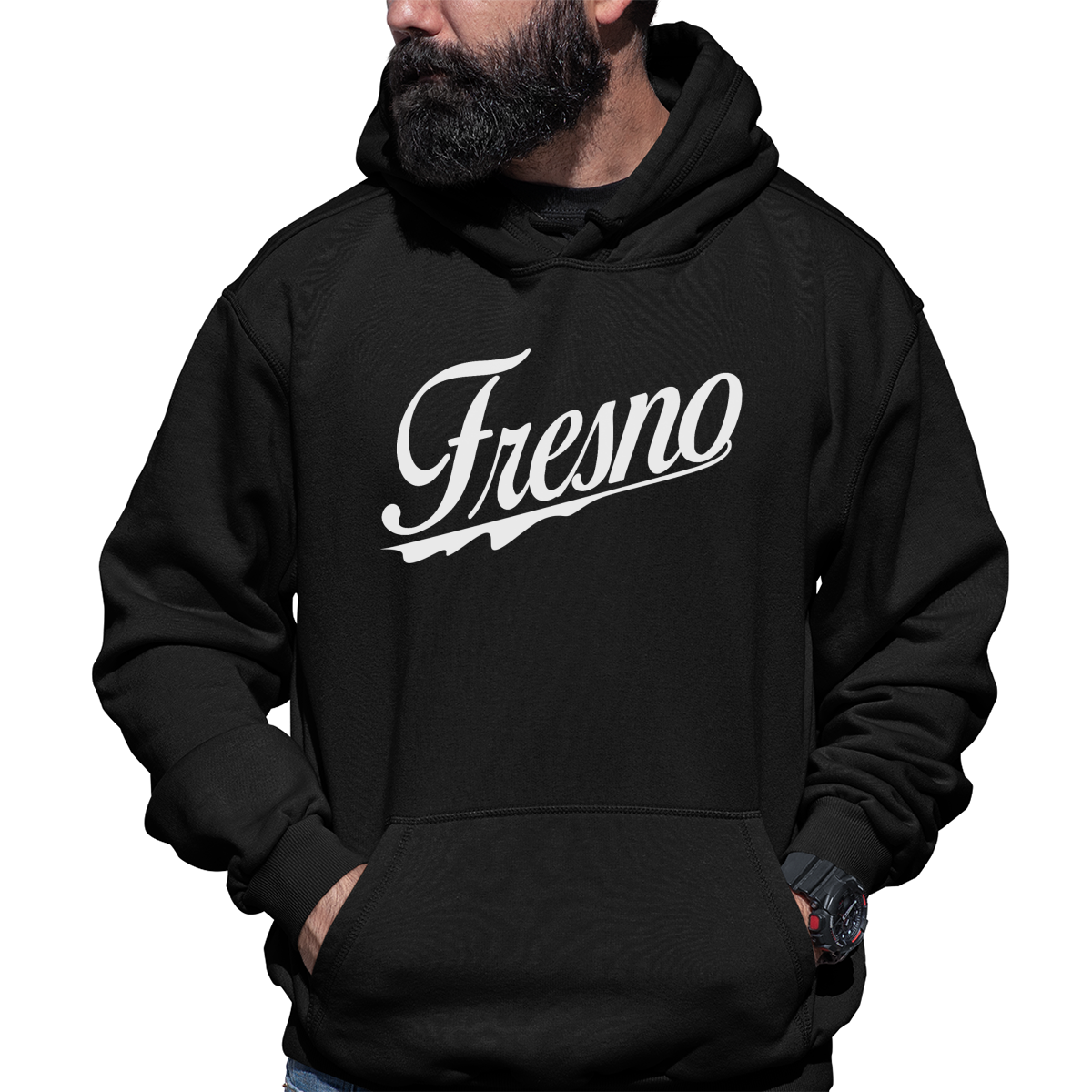 Fresno Unisex Hoodie | Black