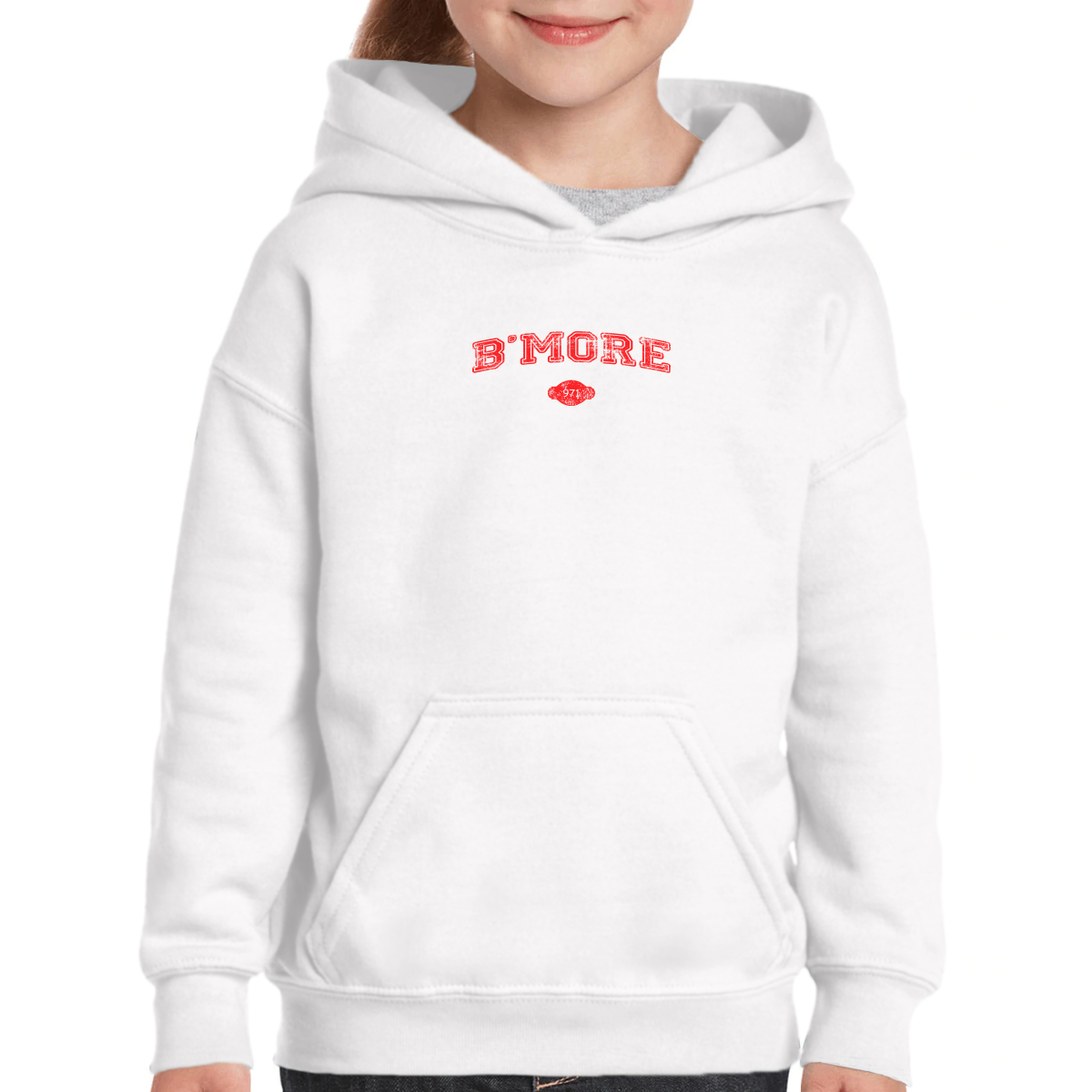 B'more 1729 Represent Kids Hoodie | White