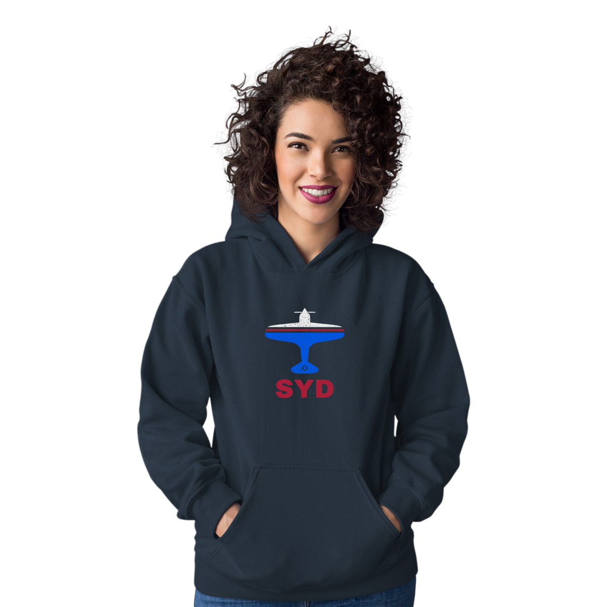 Fly Sydney SYD Airport  Unisex Hoodie | Navy