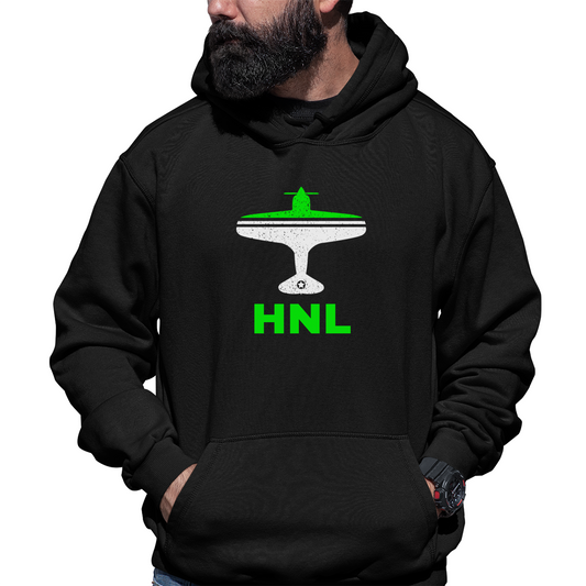 Fly Honolulu HNL Airport Unisex Hoodie | Black