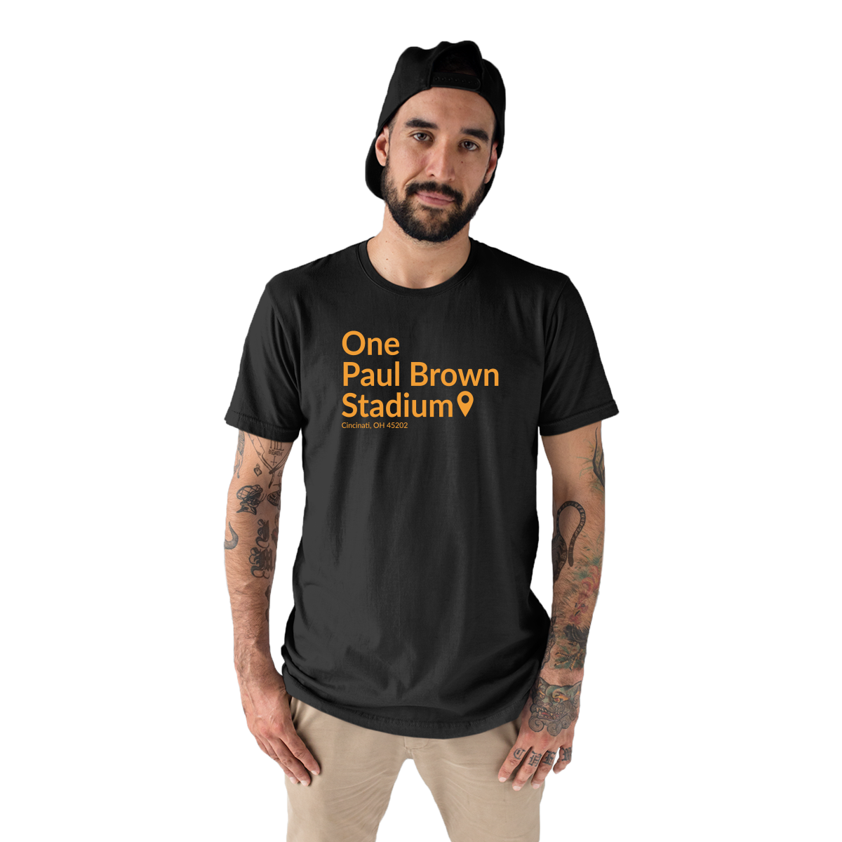 Cincinnati Football Stadium Men's T-shirt | Black