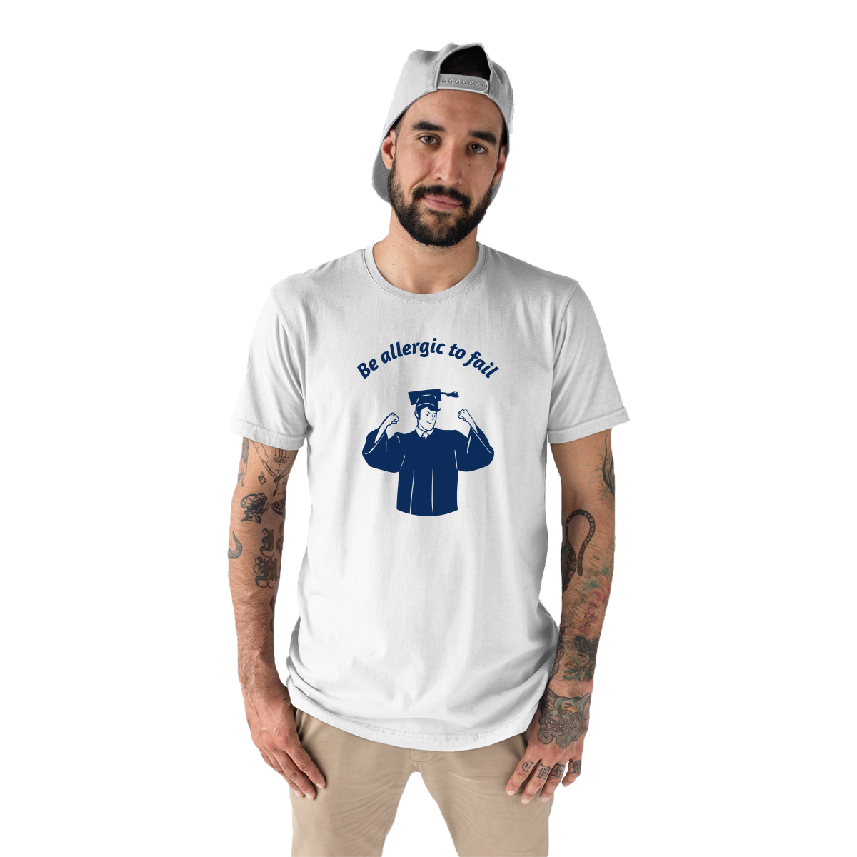 Be Allergic To Fail, Addicted To Success Men's T-shirt | White