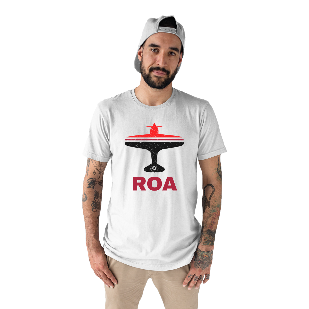 Fly Roanoke ROA Airport Men's T-shirt | White